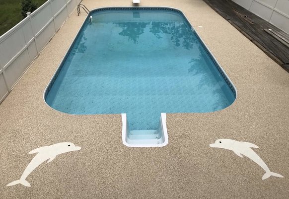 Rubber Stone pool deck