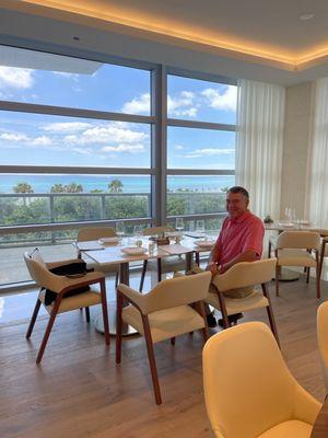 My hubby enjoying the views and waiting on friends to arrive.  Got the best view in South Florida