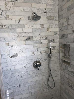 Custom shower valve installation