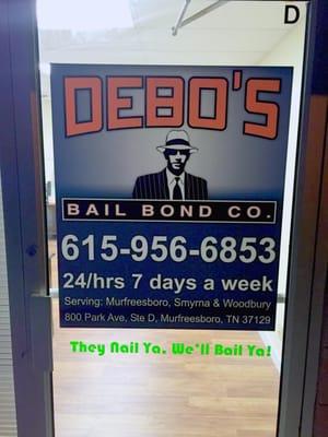 Our bail bonds office is located in Murfreesboro, TN and we're available 24/7. We serve Murfreesboro, Smyrna, and Woodbury.