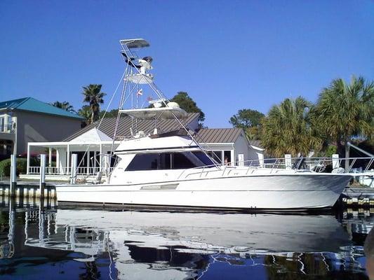 Blue Water's Billistic. 48' Viking fishing yacht that sleeps 6 people.