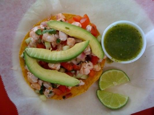 Ceviche tostada $3.50