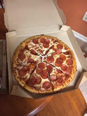 Pepperoni pizza.