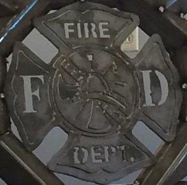 Metal Fire Department Plaque