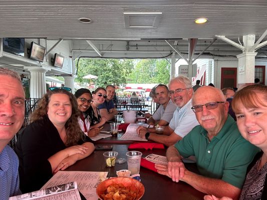 The Team with Paul at the track -Saratoga