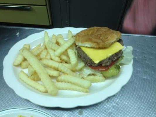 Cheese Burger & Fries $5.50