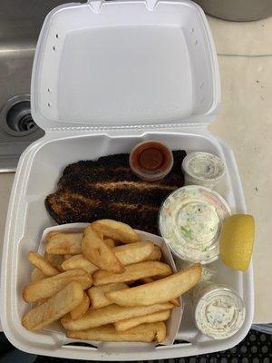 Blackened salmon dinner. The best of the best!