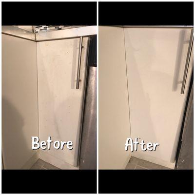 Kitchen cabinets cleaning