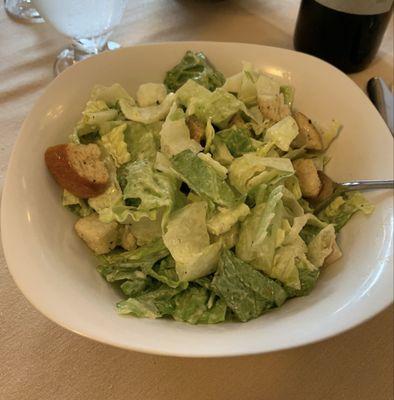 Caesar salad -- a big portion, but nothing special