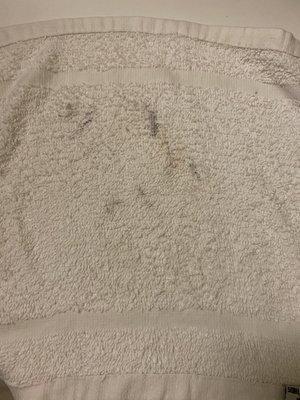 Dirty stained washcloth