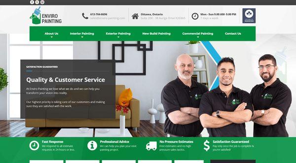 Painting Company Website homepage