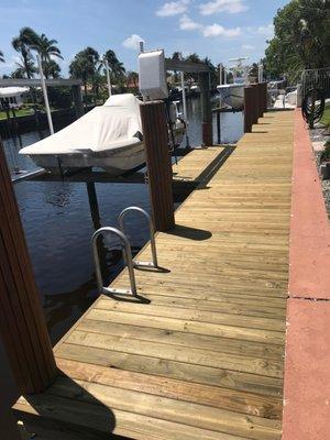 Dock and pilings