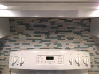 American Olean  Random Mosaic, Pacific Coast Blend Backsplash