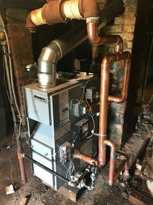 New steam boiler installation