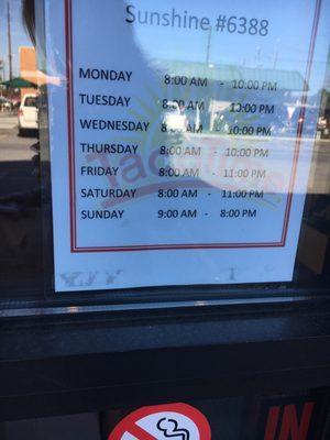 Business hours, May 2017