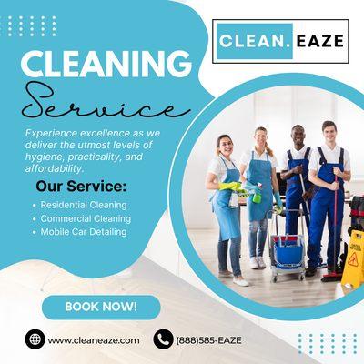 Book Your cleaning today and SAVE 10% with code EAZE. Book online today!