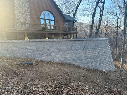 Retaining walls add beauty and value.