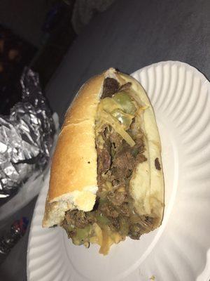 Absolutely best in town so far :) bread not soggy or over toasted. Stop searching for a good cheesesteak cause they got it !