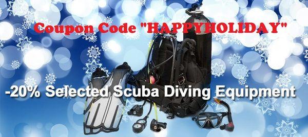 There is still time to get a great deal on Scuba Equipment for the Holidays! Use coupon code "Happyholiday"