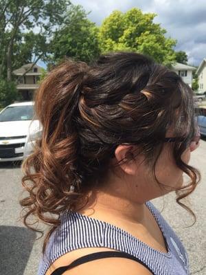 Wedding up-do (side braid)