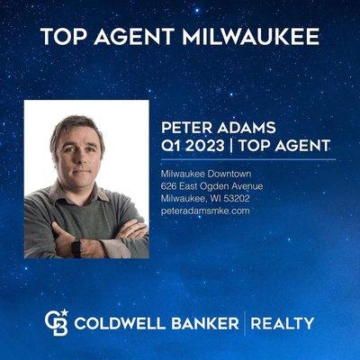 Honored to be the Top Coldwell Banker agent in Milwaukee for the 1st Quarter of 2023!