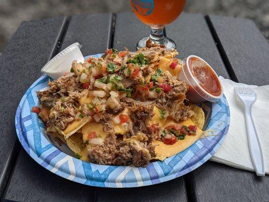 Nachos add pork