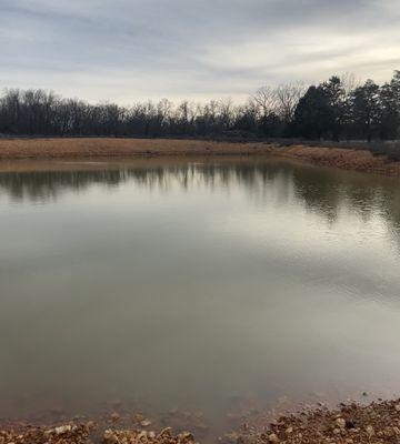 Pond centrally located on campground property. Full and ready to be stocked for fishing.