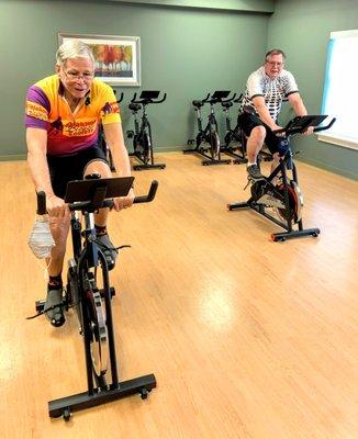 Our community not only offers many opportunities to get and stay moving. Spin bikes?? Yep! We've got 'em!