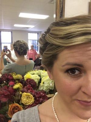 Thanks Marielle for my gorgeous updo for my friend's wedding! The best part is it stayed put all day and even most of the next!!