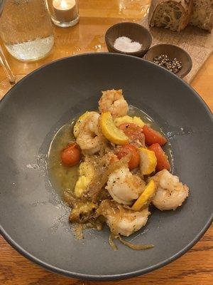 Shrimp and polenta