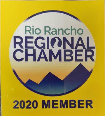 Member of the Rio Rancho Regional Chamber of Commerce since 2020!