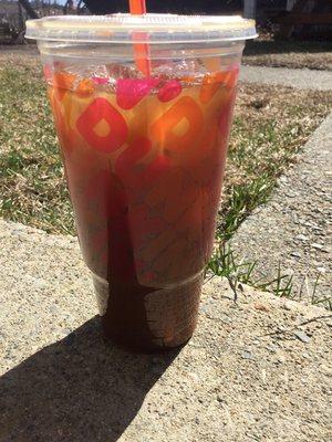 Large Cold Brew 1 milk an 2 sugars from Dunkin in Canterbury, CT