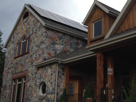 This beautiful home has installed this solar array to insure they have power when the power goes out...