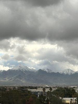 What snow capped mountains!