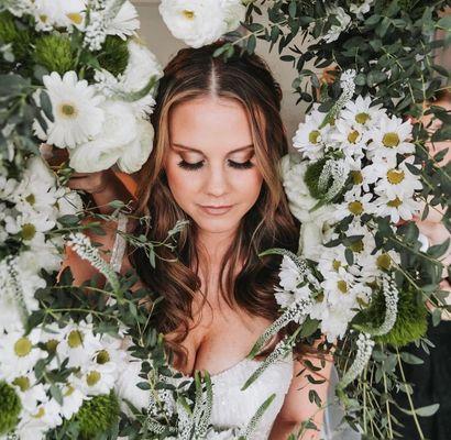 Bridal makeup and hair