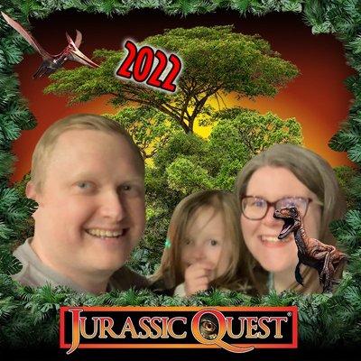 Great time at Jurassic Quest with our little family!