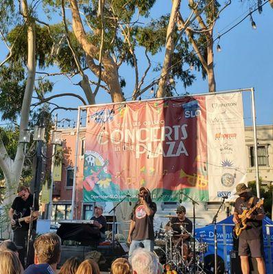 Last of the 27th Annual Concerts in the Plaza @ Mission Plaza. "Resination" - reggae/roots. 9/8/2023