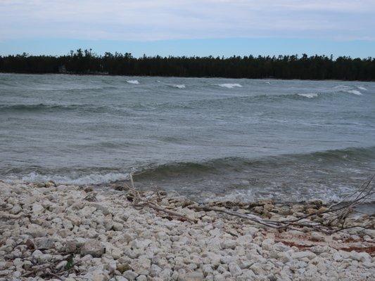 A view back towards the mainland.