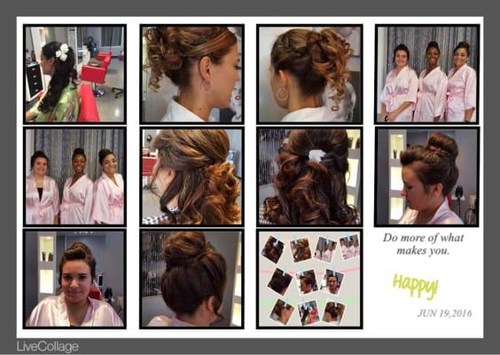 Formal Updos for wedding done by Lida , Natalia & Kay .... Thanks Vickie