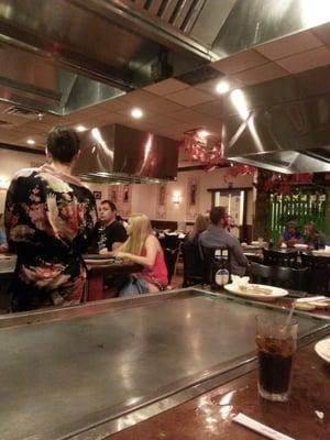 The hibachi area of the restaurant