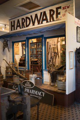 Upstairs at the Sidney Museum, the Howe Hardware Store