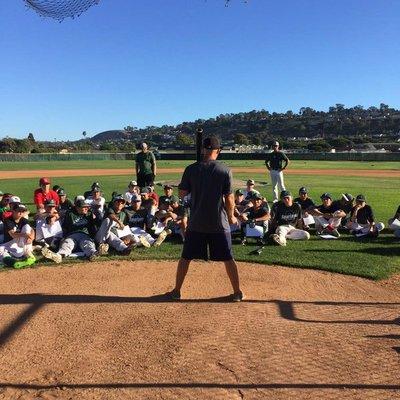 Ryan discussing how your mental state impacts performance at the plate with South Torrance High School.