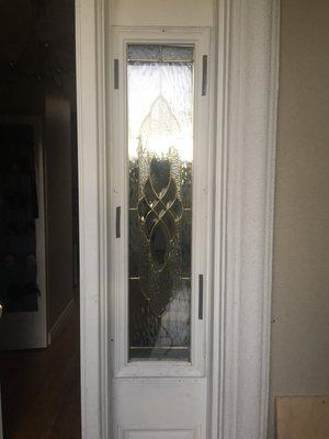 Completed Leaded Glass Panel Repair