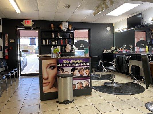 Inside the salon