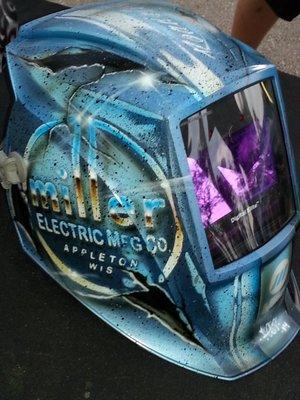 Miller welding helmet airbrushed