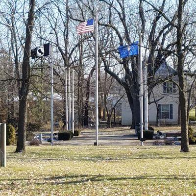 flags and memorials