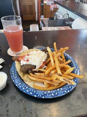 Food from Boondock Grill- gyro