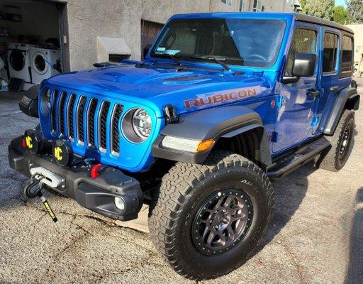 My 2022 Wrangler Rubicon with winch, lights and step sliders