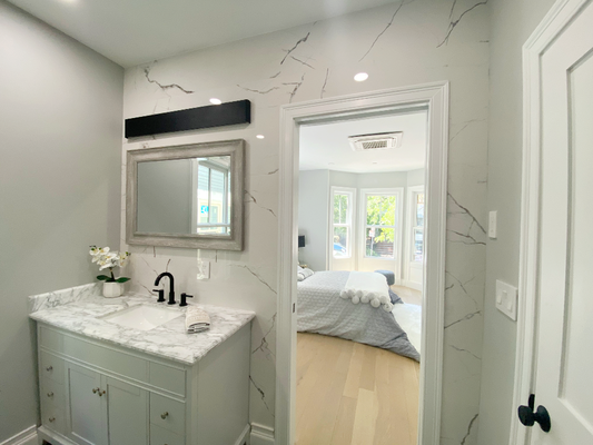 Master bedroom and bathroom renovation.