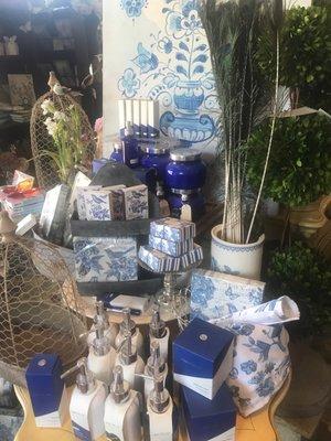 A Blue and White Story ...Hostess Gifts , Home Fragrances and Decor